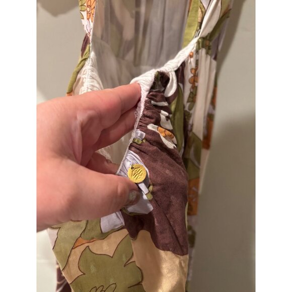 Antik Batik Bahia Cutout Ruffle Maxi Dress With Square Neckline  Adjustable Back - Picture 9 of 14